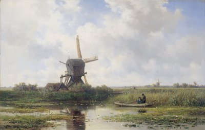 Řeka Gein, poblíž Abcoude od Willem Roelofs (I)