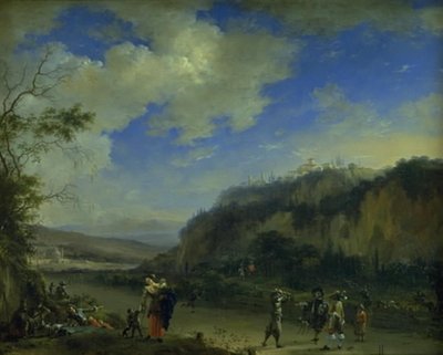 Krajina s pány hrajícími Pall-Mall od Willem Schellinks