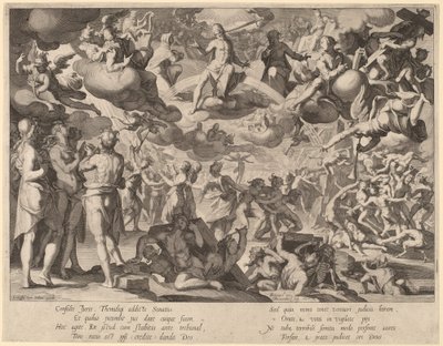 Poslední soud od Willem Swanenburgh, after Joachim Anthonisz Wtewael