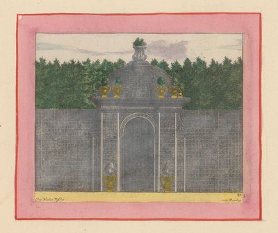 Pavillon mit Kuppel aus Lattenwerk in den Gärten von Versailles od Willem Swidde