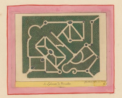 Grundriss des Labyrinths von Versailles od Willem Swidde