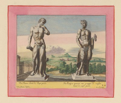 Statuen eines Fauns und eines Satyrs mit Trauben od Willem Swidde