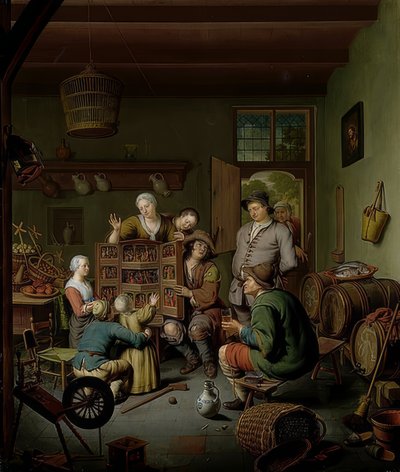Krabice rarit (? T Fraay Curieus). 1718 od Willem Van Mieris