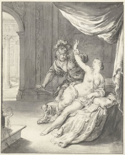 Tarquinius vyhrožuje Lucretii od Willem Van Mieris