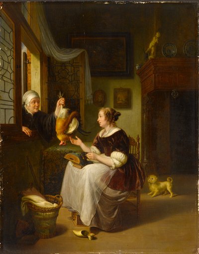 Prodavač drůbeže od Willem Van Mieris