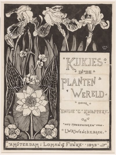 Návrh kapely pro: Knappert, Emilie C., Pohledy do světa rostlin, 1893 od Ludwig Willem Reymert Wenckebach