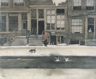 Kromboomsloot v Amsterdamu od Willem Witsen (signed by artist)
