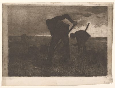 Tři sklízeče brambor od Willem Witsen (signed by artist)