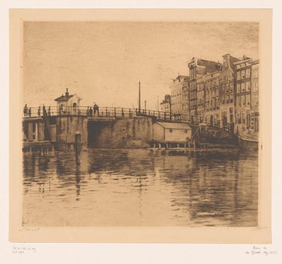 Pohled na Kraansluis v Amsterdamu od Willem Witsen (signed by artist)