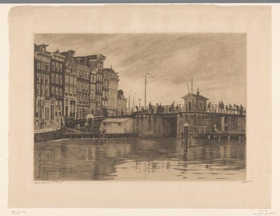 Pohled na Kraansluis v Amsterdamu od Willem Witsen (signed by artist)