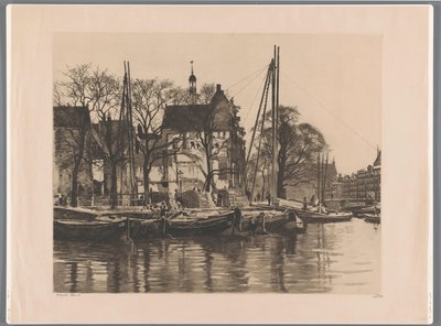 Demolice budovy, kde se scházejí Binnenkant a Prins Hendrikkade Uvnitř s poruchou od Willem Witsen (signed by artist)