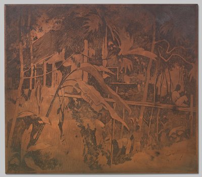Bambusový most přes kali v Buitenzorg od Willem Arnoldus Witsen