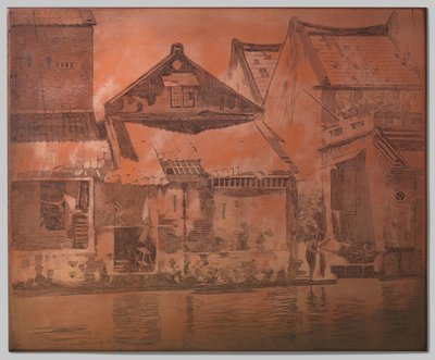 Batavia, domy na kali od Willem Arnoldus Witsen