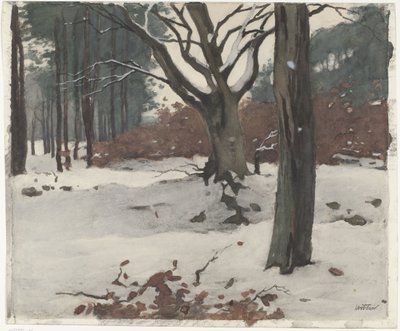 Stromy ve sněhu od Willem Arnoldus Witsen