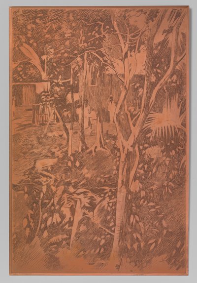 Ansicht in der Kampong, Buitenzorg od Willem Witsen