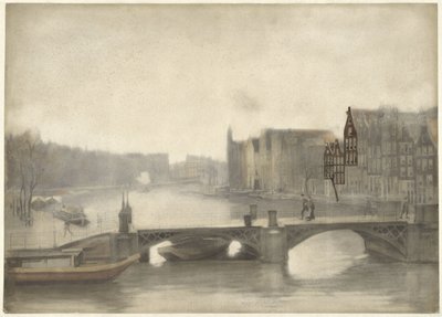 Pohled na Binnen-Amstel v mlze od Willem Arnoldus Witsen