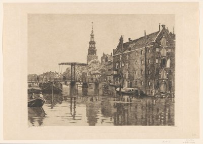 Pohled na most ve skladišti Sweeden v Amsterdamu od Willem Arnoldus Witsen