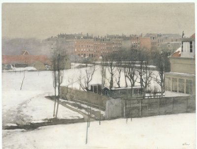 Pohled na Oosterpark ve sněhu od Willem Arnoldus Witsen