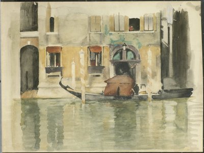Gondola před benátským domem od Willem Arnoldus Witsen