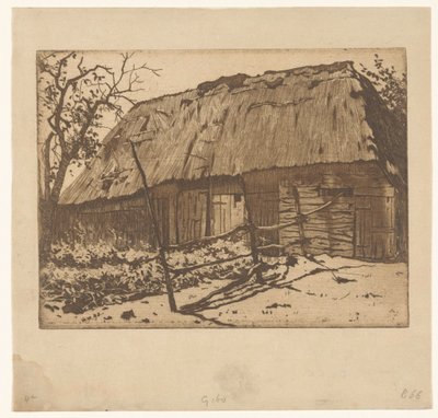 Stodola s plotem v Brabantsku od Willem Arnoldus Witsen