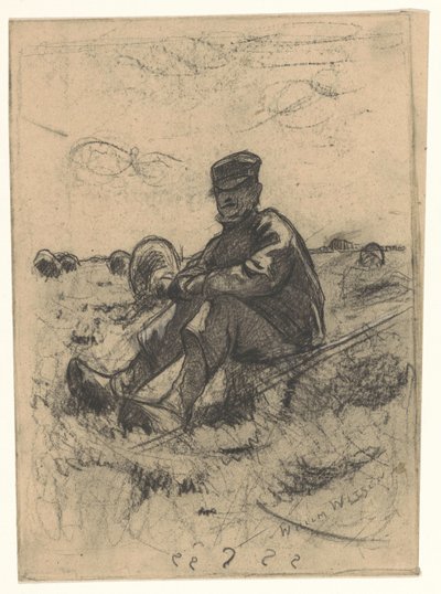 Sedící ovčák od Willem Arnoldus Witsen