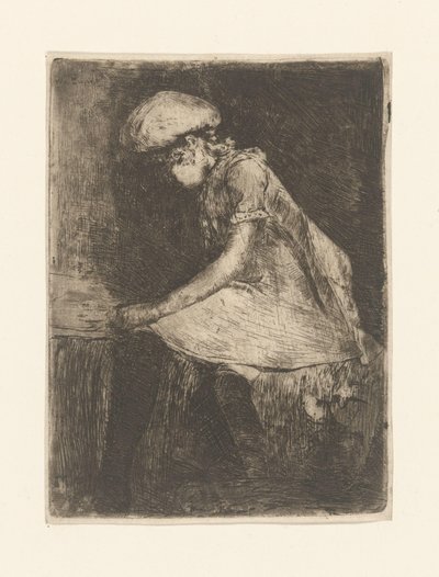 Čtecí dívka (v profilu) (původní název) od Willem de Zwart (signed by artist)