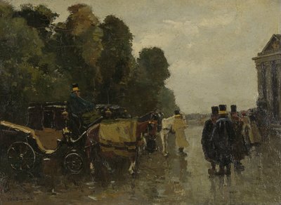 Kočáry a čekající kočí Kočáry s čekajícími kočími od Willem de Zwart