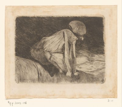 Girl Reading (při pohledu zezadu) (původní název) od Willem de Zwart