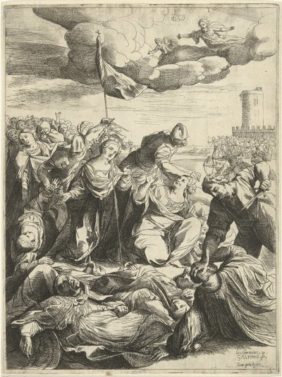 Svatá Uršula obležená Huny od Willem van Haecht (II)