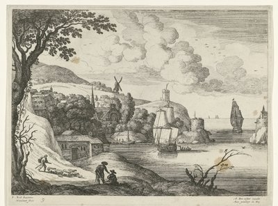 Vesnice v zátoce Italské krajiny (název série) od Willem van Nieulandt (II)
