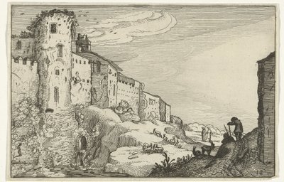 Krajina s římskými ruinami Římské ruiny a pobřežní krajiny (série 1) (název série) od Willem van Nieulandt (II)