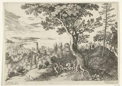 Cestovatel je napaden lupiči Italské krajiny (název série) od Willem van Nieulandt (II)