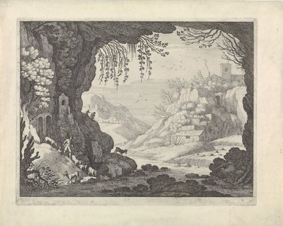 Pohled na krajinu z jeskyně od Willem van Nieulandt (II)