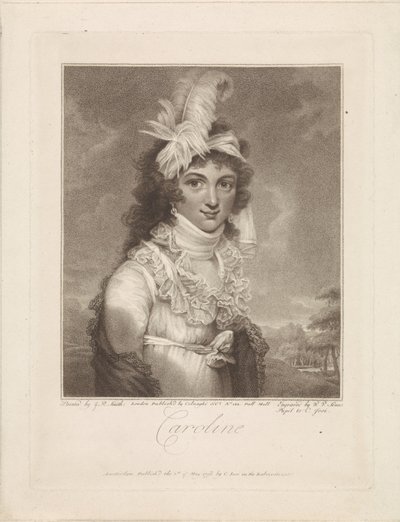 Portrét Caroline Amálie Elisabeth z Brunswick-Wolfenbüttel od Willem van Senus