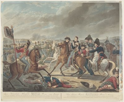 Jeho královská výsost William princ Oranžský ve slavné bitvě u Waterloo, 18. června 1815, zraněn v okamžiku vítězství / Syn Altesse Royale Guillaume Prince d