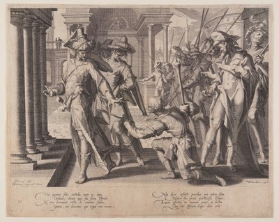 Alegorie spravedlnosti, deska 11 z knihy Trůny spravedlnosti (Thronus Iustitiae) od Willem van Swanenburgh