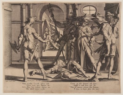 Stětí římského soudce Papiniana, deska 5 z knihy Trůny spravedlnosti (Thronus Iustitiae) od Willem van Swanenburgh
