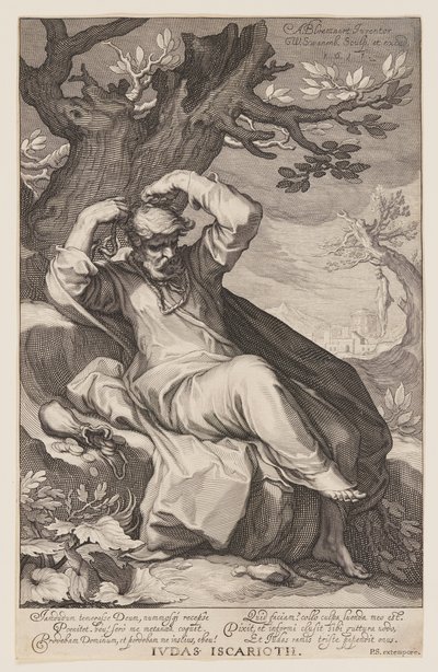 Jidáš Iškariotský, z knihy Hříšníci Starého a Nového zákona od Willem van Swanenburgh