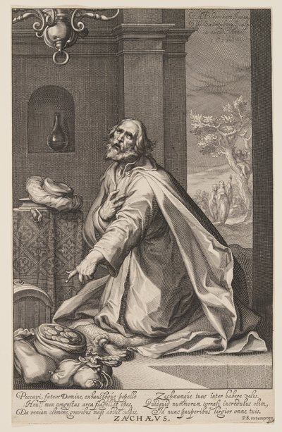 Zacheus, z knihy Hříšníci Starého a Nového zákona od Willem van Swanenburgh