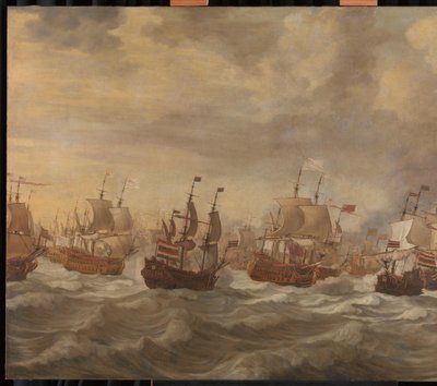 Epizoda ze čtyřdenní námořní bitvy (11.–14. června 1666) od Willem van de Velde (I) (attributed to)