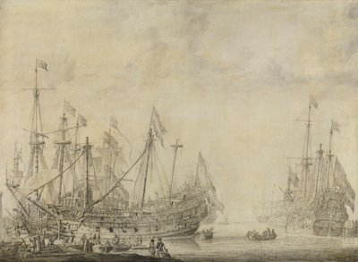 Lodě po bitvě od Willem van de Velde (I)