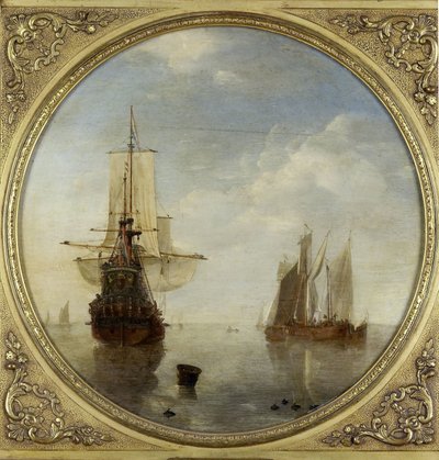 Lodě v Anchor od Willem van de Velde (II)