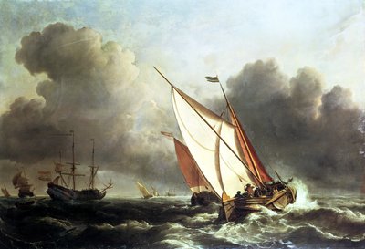 Nizozemská námořní doprava v rostoucí vichřici od Willem van de Velde