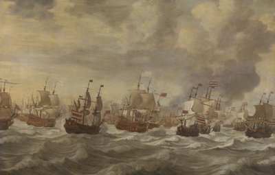 Epizoda ze čtyřdenní námořní bitvy z června 1666 od Willem van de Velde