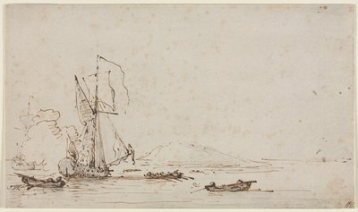 Jachta přijímající pozdrav, c. 1700. od Willem van de Velde