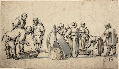 Holandský rybí trh od Willem van de Velde I