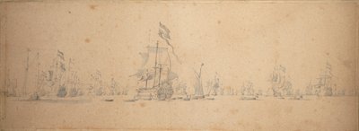 Válečná rada v nizozemském loďstvu od Willem van de the Elder Velde