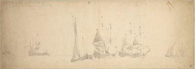 Nizozemské lodě na moři, 28. května až 7. června 1665 od Willem van de the Elder Velde