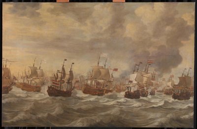 Epizoda ze čtyřdenní námořní bitvy od Willem van de the Elder Velde