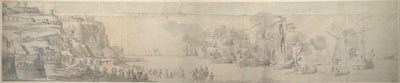 Marie Modenská při přistání v Doveru, 21. listopadu - 1. prosince 1673, asi 1673 (grafit) od Willem van de the Elder Velde